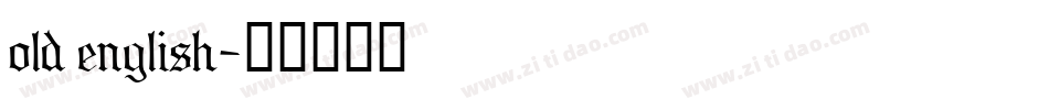 old english字体转换